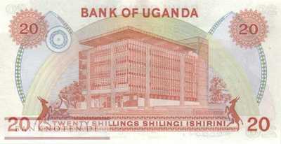Uganda - 20  Shillings (#017_UNC)