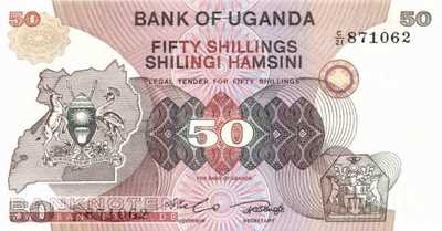 Uganda - 50  Shillings (#018a_UNC)