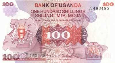 Uganda - 100  Shillings (#019b_UNC)