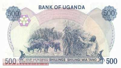 Uganda - 500  Shillings (#022a_UNC)