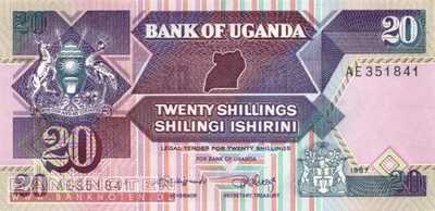 Uganda - 20  Shillings (#029a_UNC)