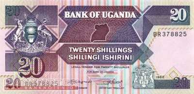 Uganda - 20  Shillings (#029b_UNC)