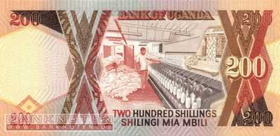 Uganda - 200  Shillings (#032a_UNC)