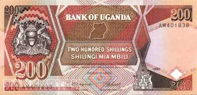 Uganda - 200  Shillings (#032a_UNC)