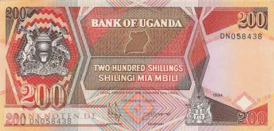 Uganda - 200  Shillings (#032b-94_XF)