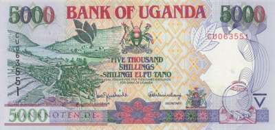 Uganda - 5.000  Shillings (#040a_UNC)