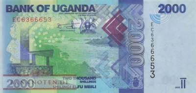 Uganda - 2.000  Shillings (#050g_UNC)
