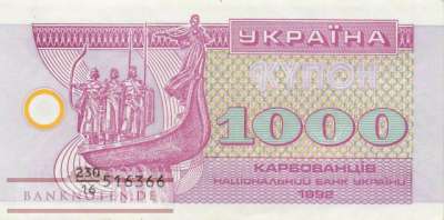 Ukraine - 1.000  Karbowanetz (#091a-2_XF)