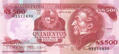 Uruguay - 500  Nuevos Pesos (#063A_UNC)