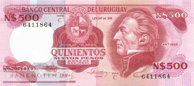 Uruguay - 500  Nuevos Pesos (#063b_UNC)