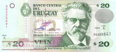 Uruguay - 20  Pesos Uruguayos (#074a_UNC)