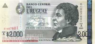 Uruguay - 2.000  Pesos Uruguayos (#092_UNC)