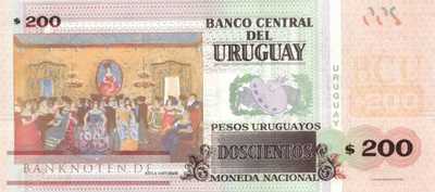 Uruguay - 200  Pesos Uruguayos (#096a_UNC)