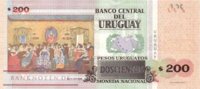 Uruguay - 200  Pesos Uruguayos (#096b_UNC)