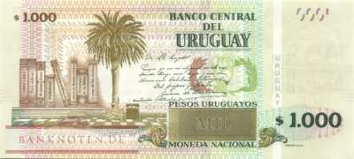 Uruguay - 1.000  Pesos Uruguayos (#098c_UNC)