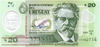 Uruguay - 20  Pesos Uruguayos (#101a_UNC)