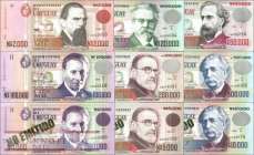 Uruguay: Serie Armonica (9 Banknoten im Folder)