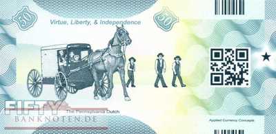 USA - Pennsylvania - 50  Dollars - fantasy banknote - polymer (#1002_UNC)