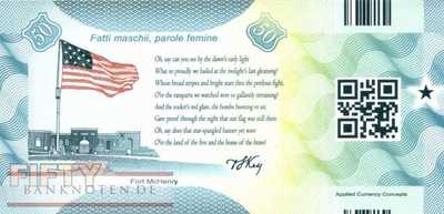 USA - Maryland - 50  Dollars - fantasy banknote - polymer (#1007_UNC)