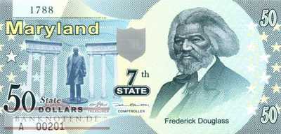 USA - Maryland - 50  Dollars - fantasy banknote - polymer (#1007_UNC)