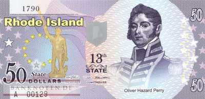 USA - Rhode Island - 50  Dollars - fantasy banknote - polymer (#1013_UNC)