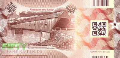 USA - Vermont - 50  Dollars - Fantasiebanknote - Polymer (#1014_UNC)