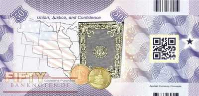 USA - Louisiana - 50  Dollars - fantasy banknote - polymer (#1018_UNC)