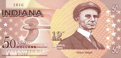 USA - Indiana - 50  Dollars - fantasy banknote - polymer (#1019_UNC)