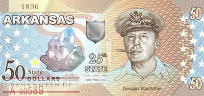 USA - Arkansas - 50  Dollars - fantasy banknote - polymer (#1025_UNC)