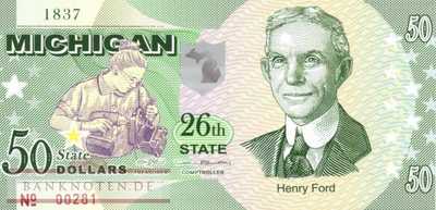 USA - Michigan - 50  Dollars - Fantasiebanknote - Polymer (#1026_UNC)