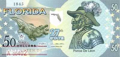 USA - Florida - 50  Dollars - Fantasiebanknote - Polymer (#1027_UNC)