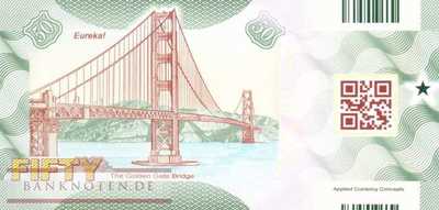 USA - California - 50  Dollars - fantasy banknote - polymer (#1031_UNC)