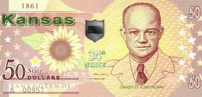 USA - Kansas - 50  Dollars - fantasy banknote - polymer (#1034_UNC)