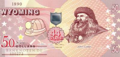 USA - Wyoming - 50  Dollars - fantasy banknote - polymer (#1044_UNC)