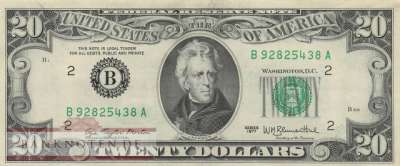 USA - 20  Dollars (#465-B_XF)