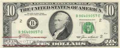 USA - 10  Dollars (#476-B_UNC)