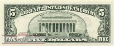 USA - 5  Dollars (#481b-D_UNC)