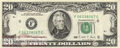 USA - 20  Dollars (#487-F_UNC)