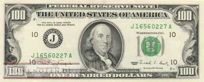 USA - 100  Dollars (#489-J_UNC)