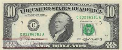USA - 10  Dollars (#492-C_UNC)