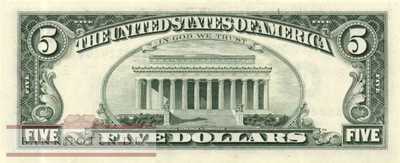 USA - 5  Dollars (#498-B_UNC)