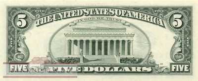 USA - 5  Dollars (#498-F_UNC)