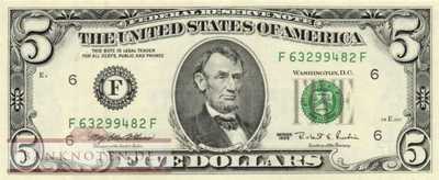 USA - 5  Dollars (#498-F_UNC)