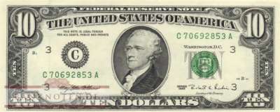 USA - 10  Dollars (#499-C_UNC)