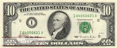 USA - 10  Dollars (#499-I_UNC)