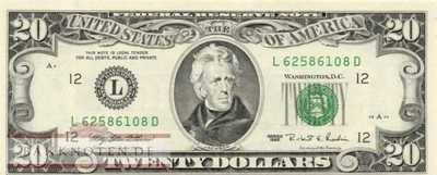 USA - 20  Dollars (#500-L_UNC)