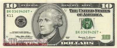 USA - 10  Dollars - Ersatzbanknote (#506-K-R_UNC)
