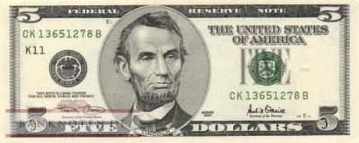 USA - 5  Dollars (#510-K_UNC)