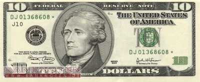 USA - 10  Dollars - Replacement (#518-JR_UNC)
