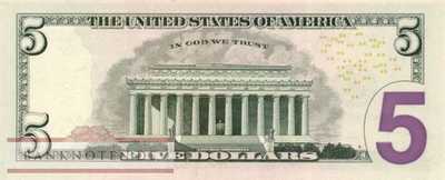 USA - 5  Dollars (#524-A_UNC)